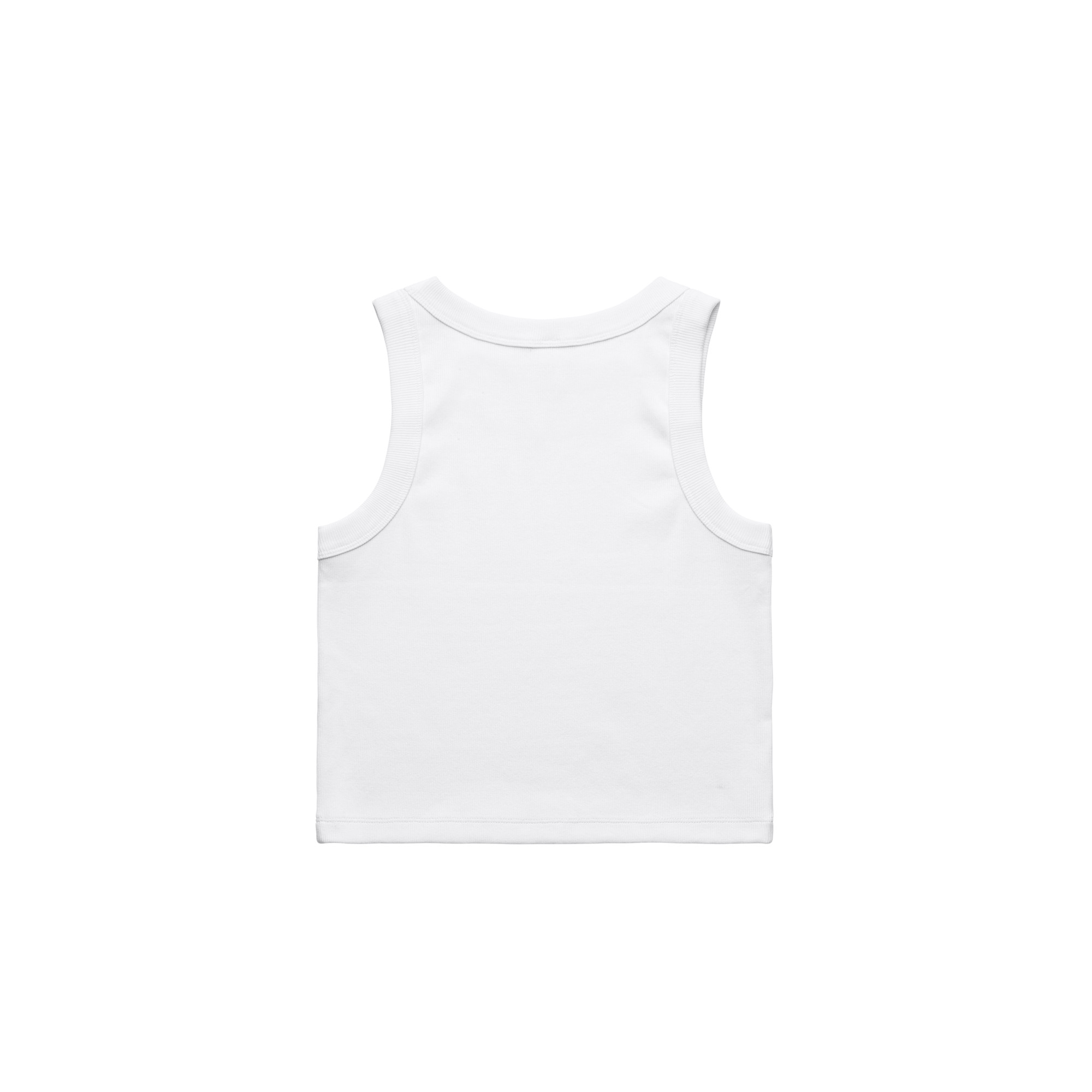 AS Colour Wo's Organic Rib Crop Tank 4064G in White, back view
