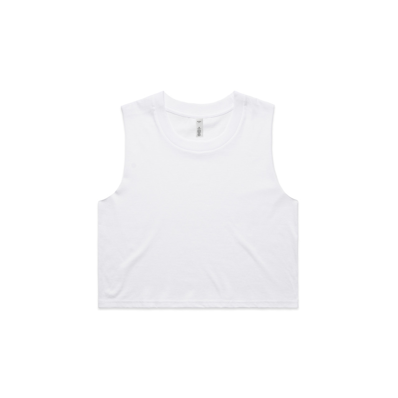 AS Colour Wo's Crop Tank 4068 in White, front view