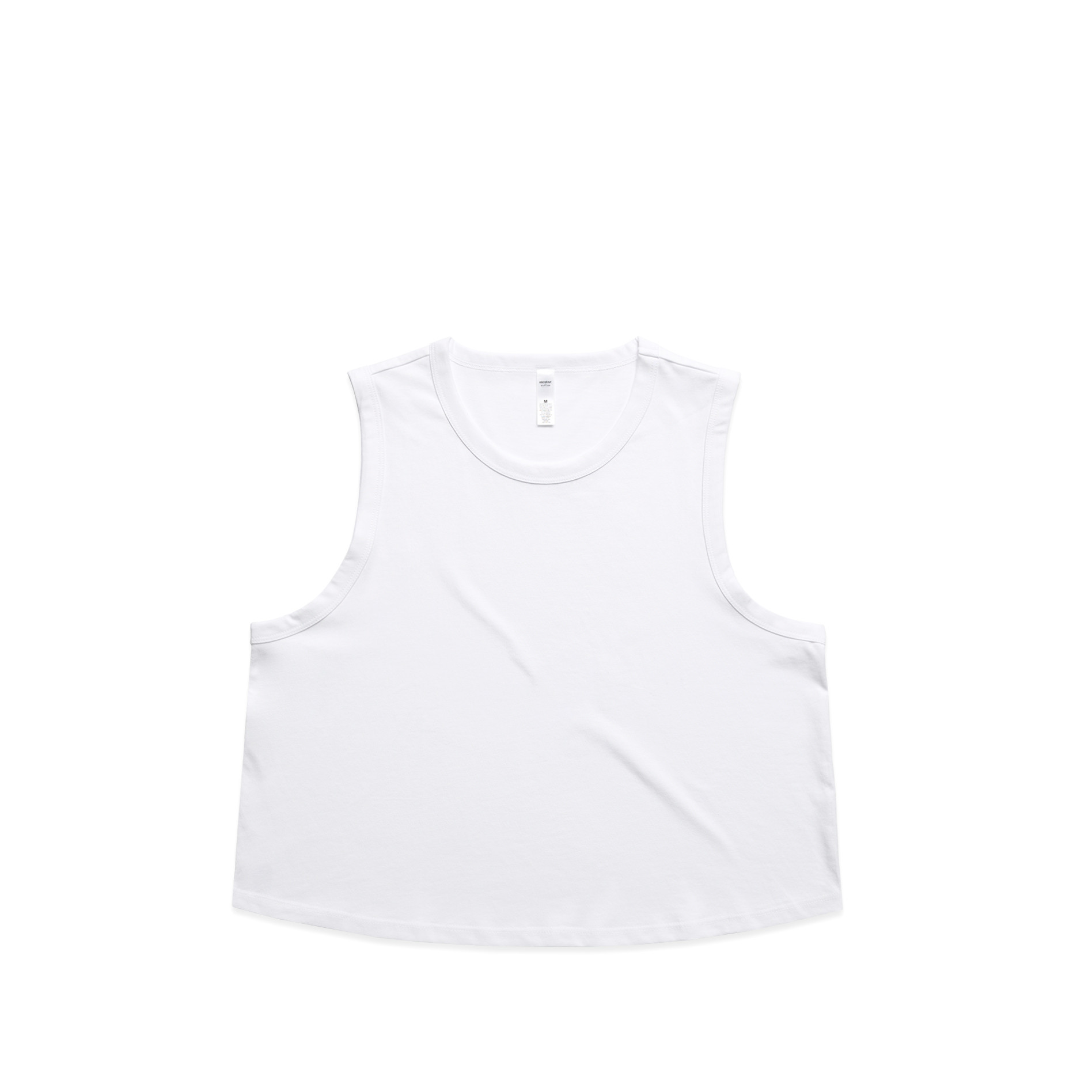 AS Colour Wo's Martina Crop Tank 4091 in White, front view