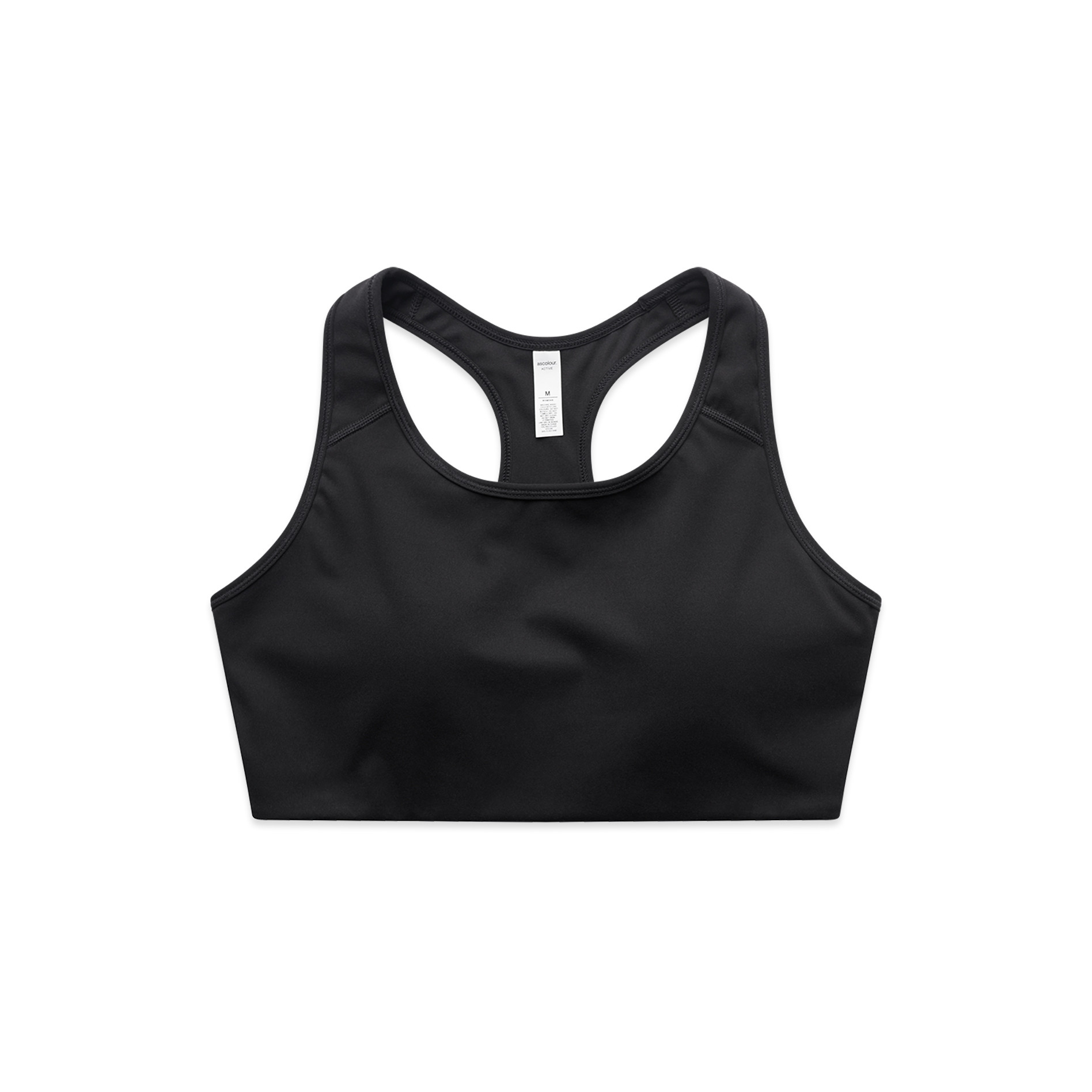 AS Colour Wo's Active Bra Top 4640 in Black, front view