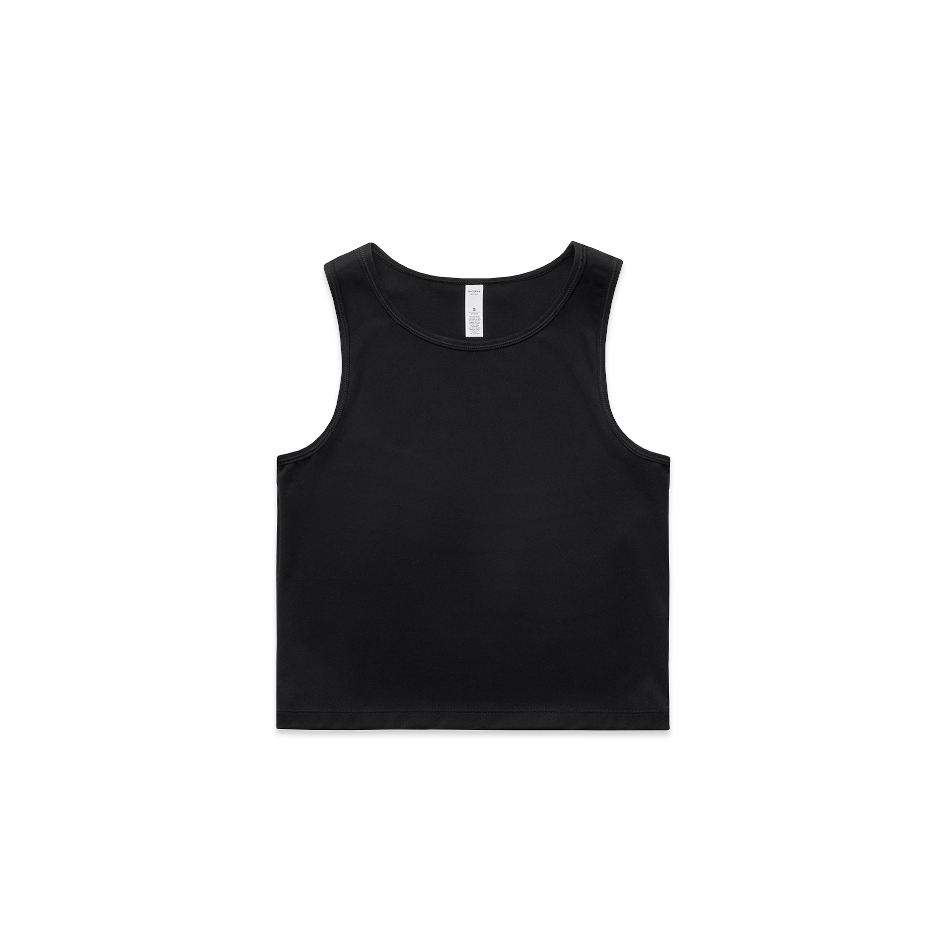 AS Colour Wo's Active Crop Tank 4642 in Black, front view