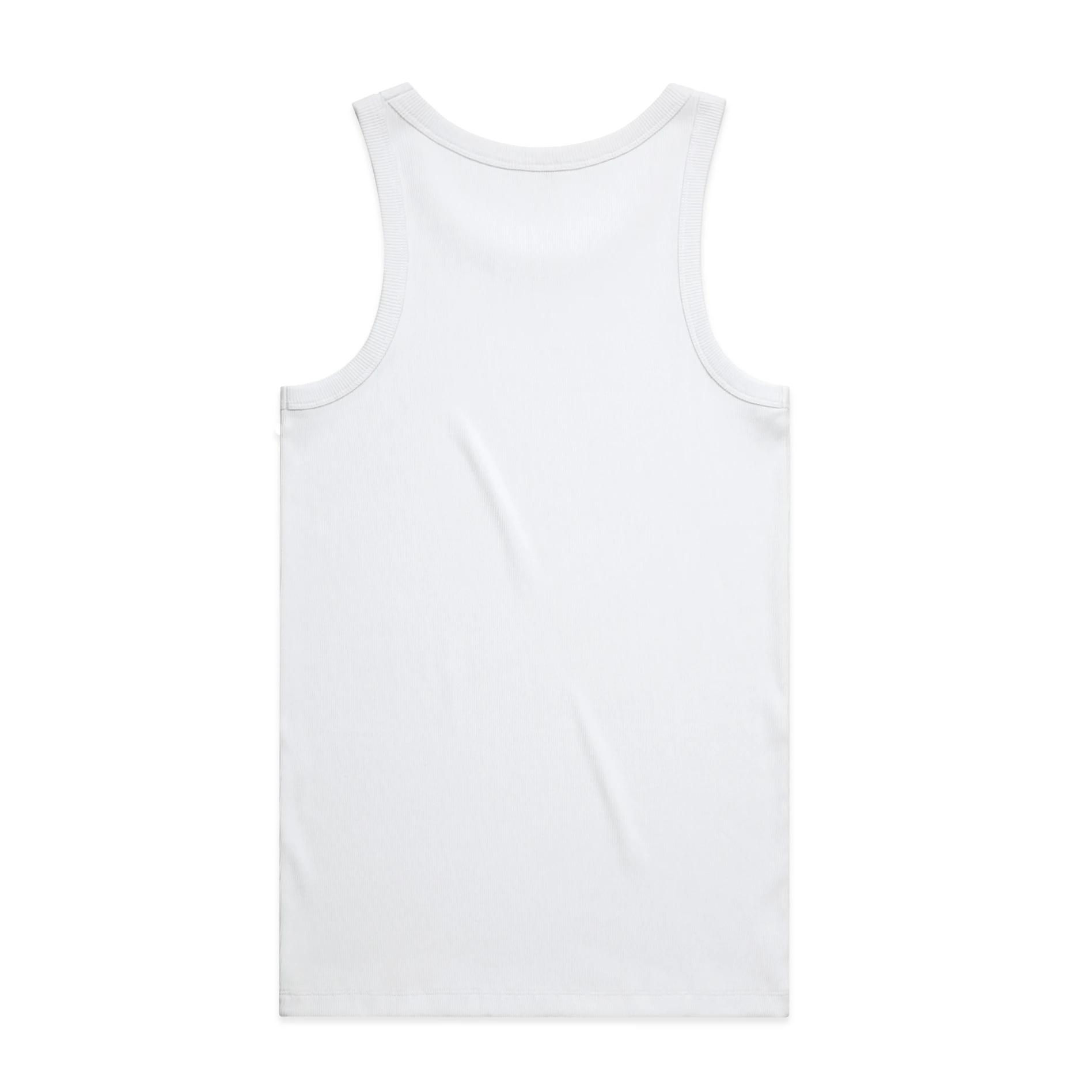 AS Colour Organic Rib Singlet 5063G in White, back view