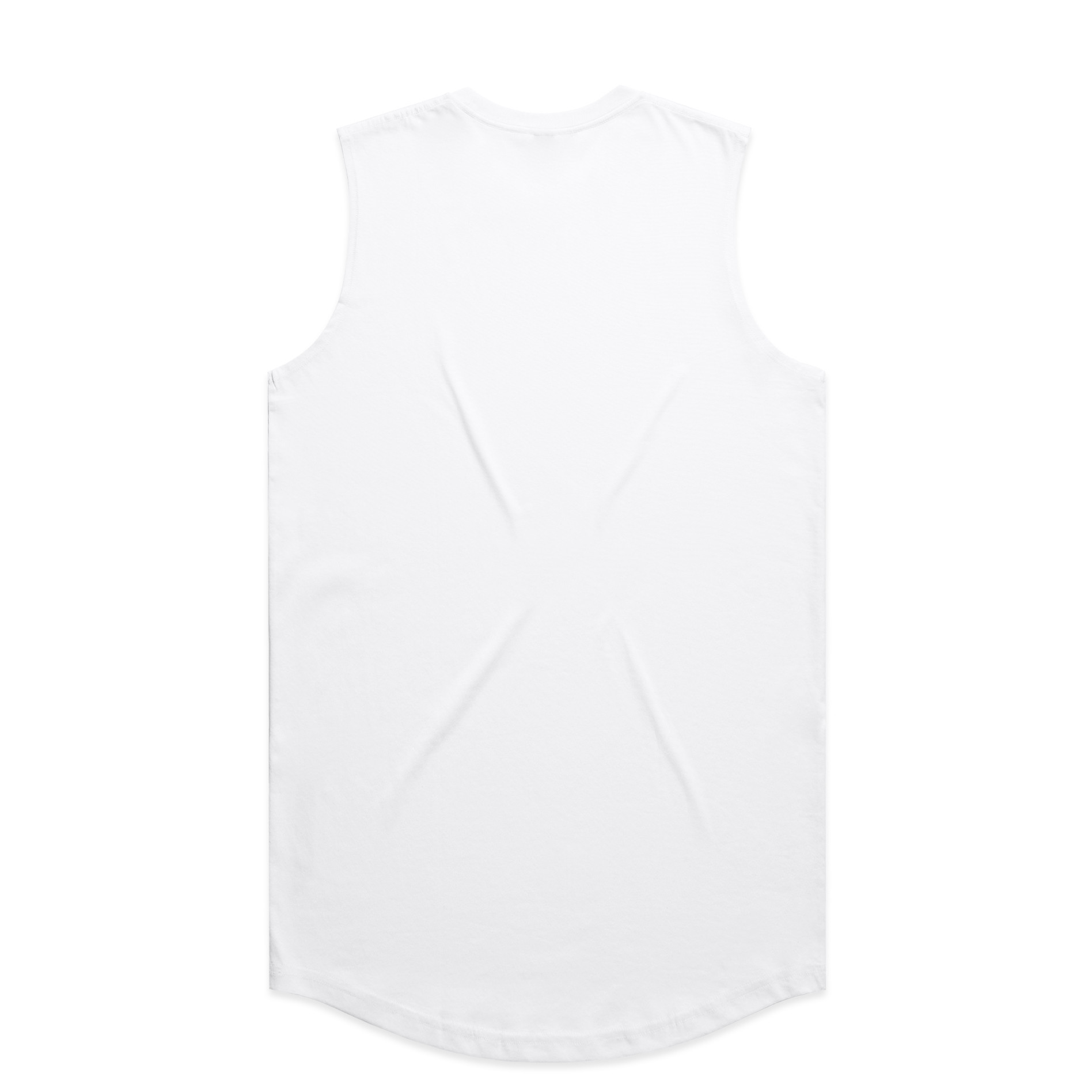 AS Colour Staple Curve Tank 5091 in White, back view