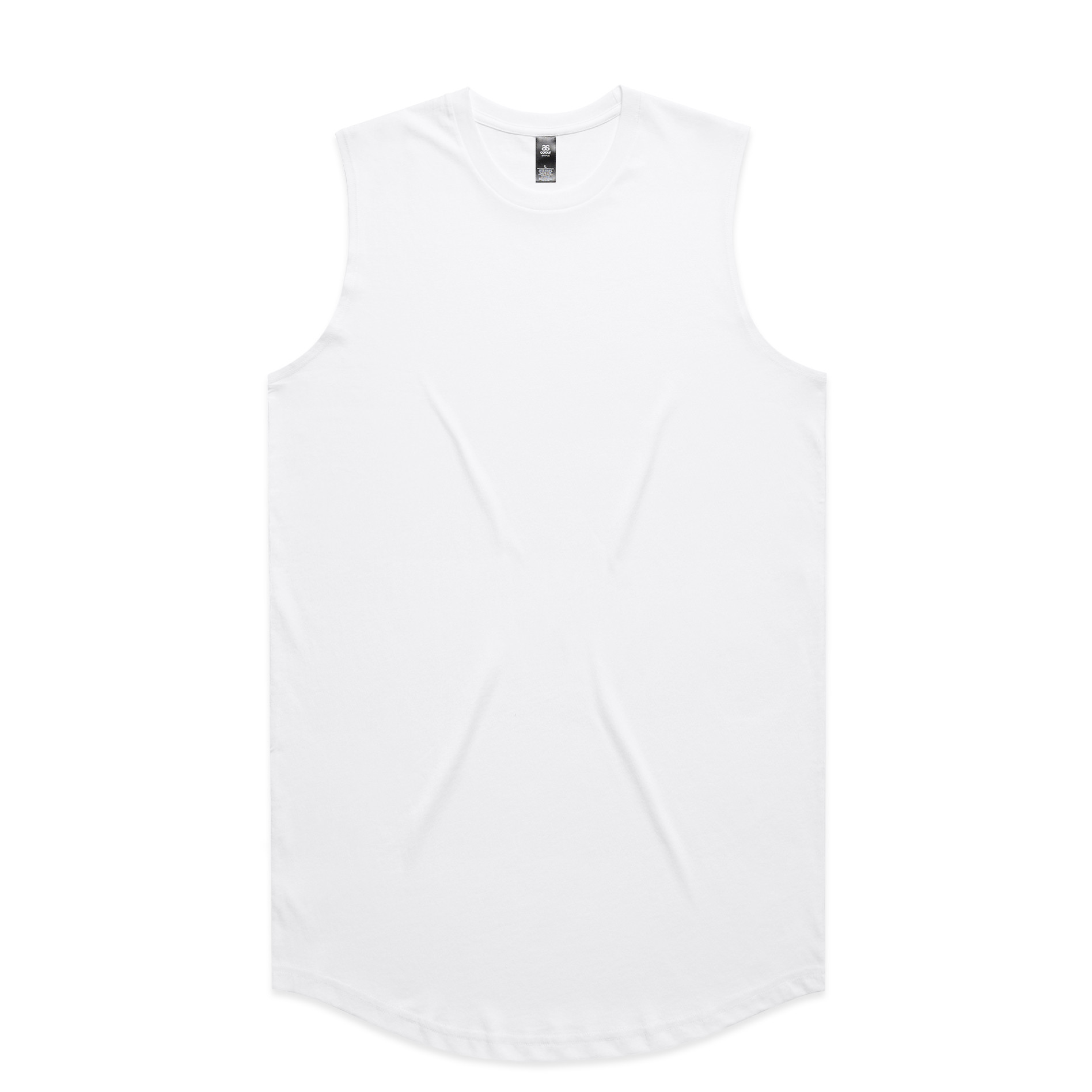 AS Colour Staple Curve Tank 5091 in White, front view