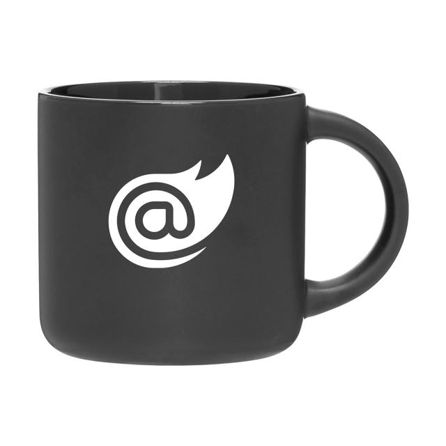 14 oz Minolo Mug — Black Exterior — Black