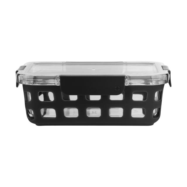 5 cup Ello DuraGlass Storage Container — Black
