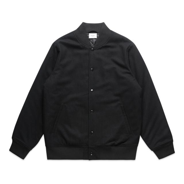 AS Colour Felt Bomber Jacket 5512 in Black, front view
