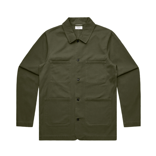 AS Colour Chore Jacket 5522 in Army, front view
