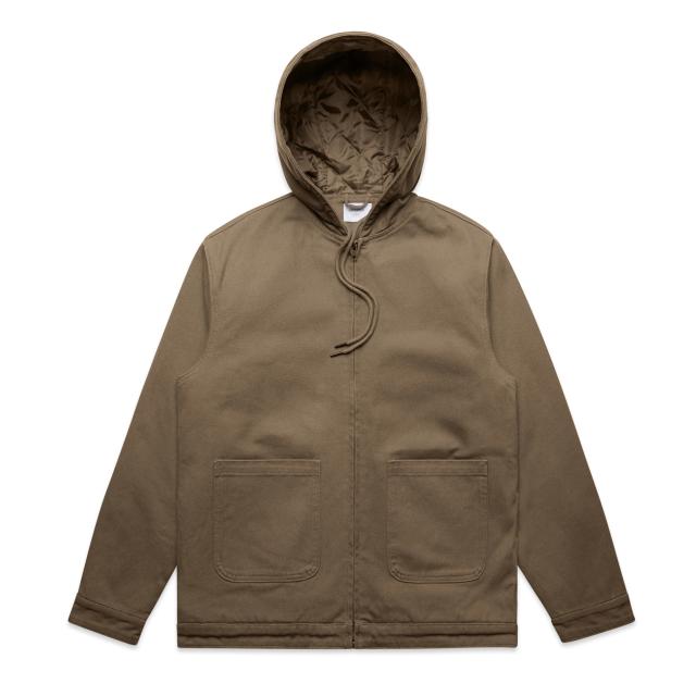 AS Colour Canvas Hooded Jacket 5529 in Walnut, front view