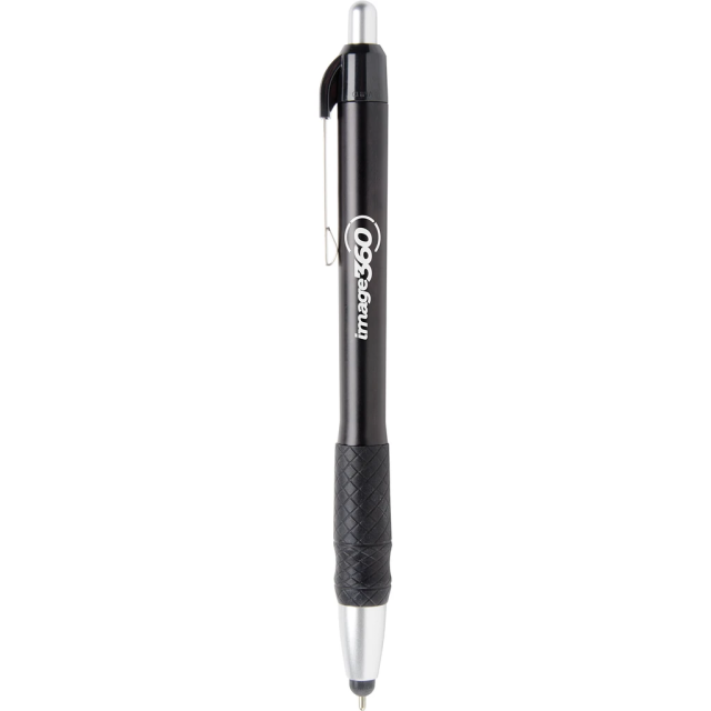 MaxGlide® Click Metallic Stylus Pen (Pat #D712,479) in Metallic Black