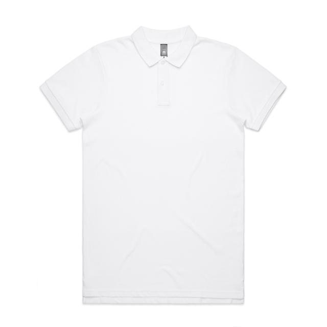 AS Colour Pique Polo 5411 in White, front view