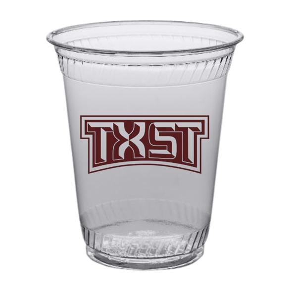 Color Cup 12 oz clear pla cup CT12G with sample decoration