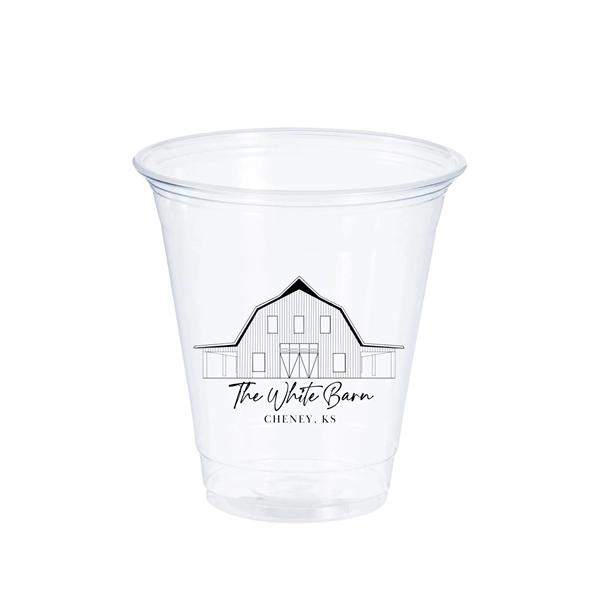 Color Cup 12 oz soft sided clear cup CT12T with sample decoration