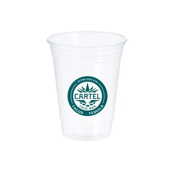Color Cup 16 oz soft sided clear cup CT16T with sample decoration