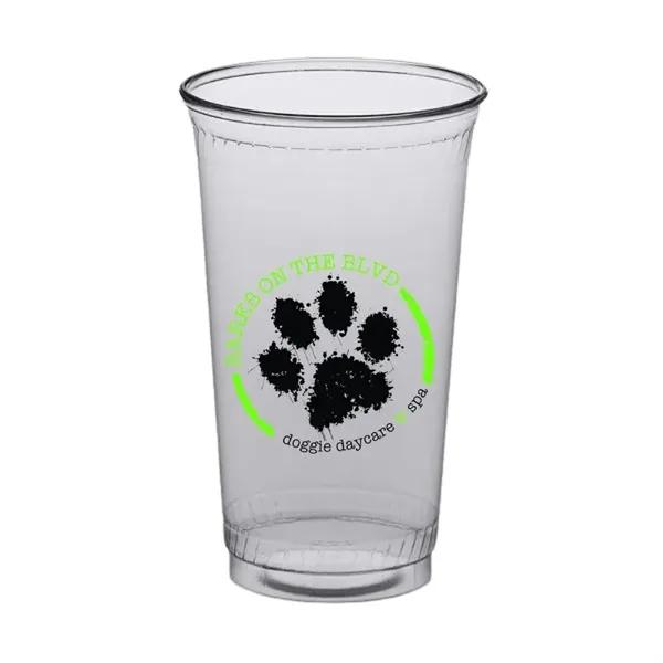 Color Cup 32 oz clear pla cup CT32G with sample decoration