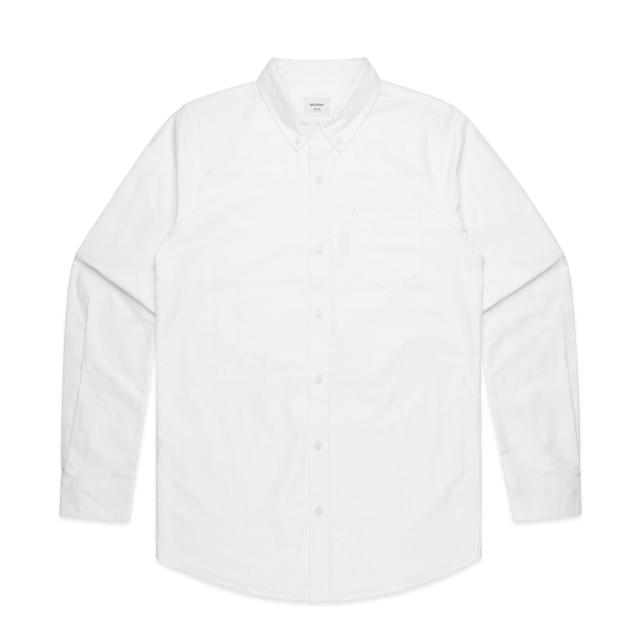 AS Colour Oxford Shirt 5401 in White, front view