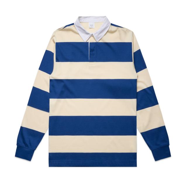 AS Colour Rugby Stripe Jersey 5416 in Ecru/Liberty, front view