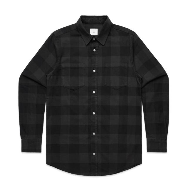 AS Colour Check Shirt 5417 in Coal/Black, front view