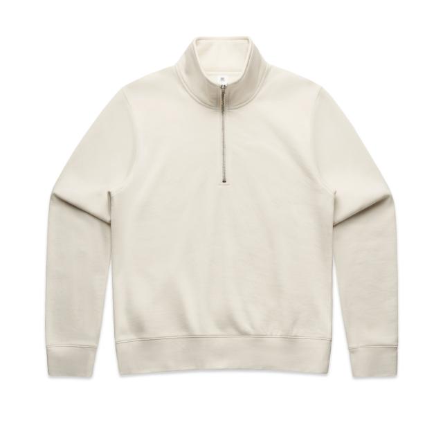 AS Colour Wo's Stencil Half Zip Crew 4125 in Ecru, front view