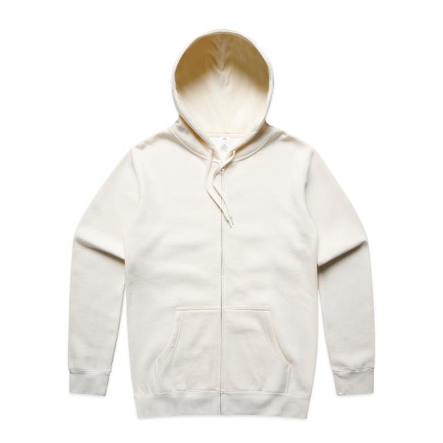 AS Colour Stencil Zip Hood 5104 in Ecru, front view