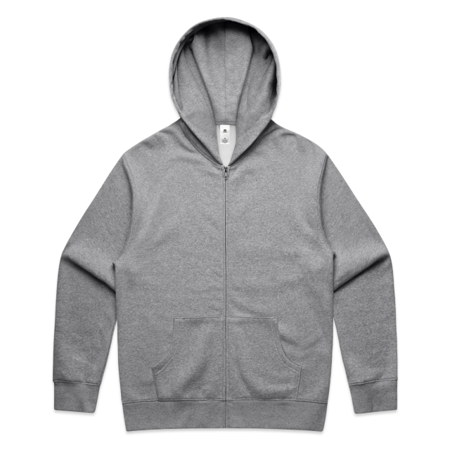 AS Colour Relax Zip Hood 5162 in Athletic Heather, front view