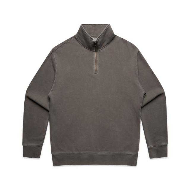 AS Colour Relax Faded Half Zip 5167 in Faded Grey, front view