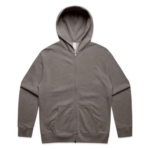 AS Colour Relax Faded Zip Hood 5170 in Faded Grey, front view