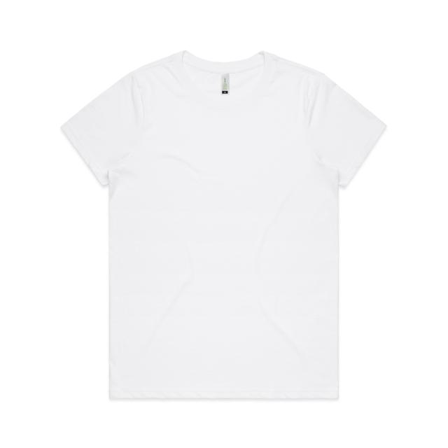 AS Colour Wo's Maple Organic Tee 4001G in White, front view