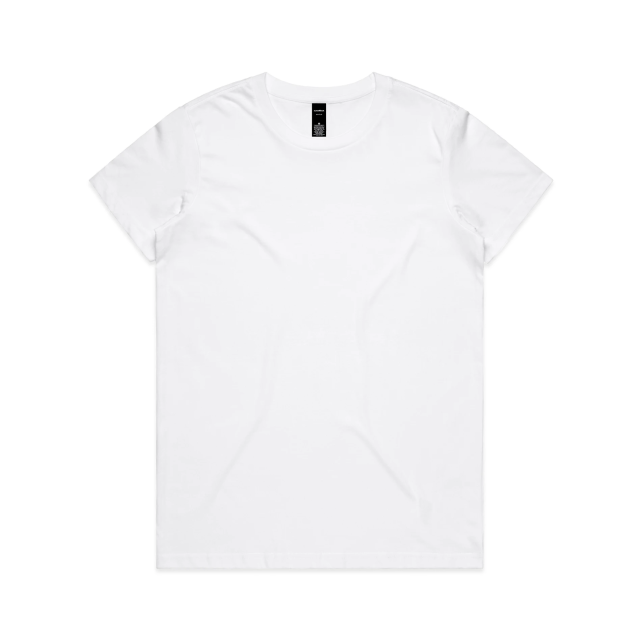 AS Colour Wo's Maple Tee 4001 in White, front view