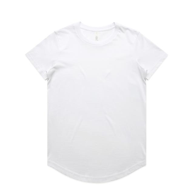 AS Colour Wo's Maple Curve Tee 4024 in White, front view