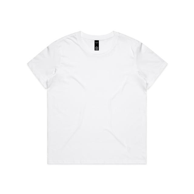 AS Colour Wo's Maple Minus Tee [-3"] 4025 in White, front view