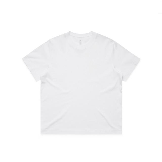 AS Colour Wo's Box Tee 4030 in White, front view