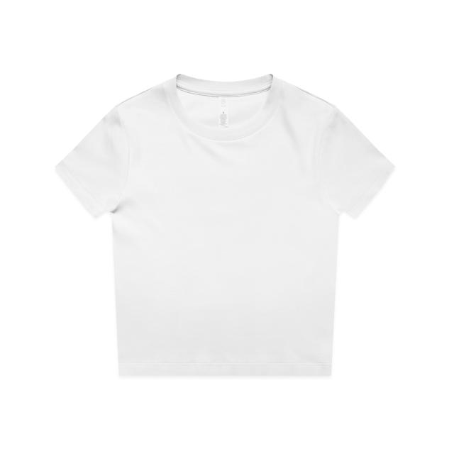 AS Colour Wo's Organic Mini Tee 4061 in White, front view