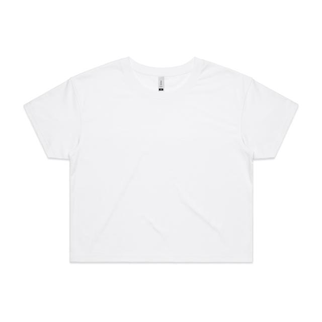 AS Colour Wo's Crop Tee 4062 in White, front view