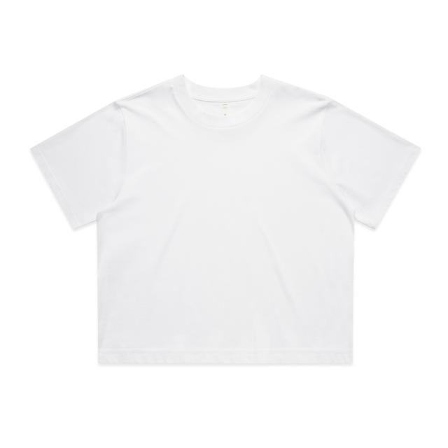 AS Colour Wo's Classic Crop Tee 4072 in White, front view