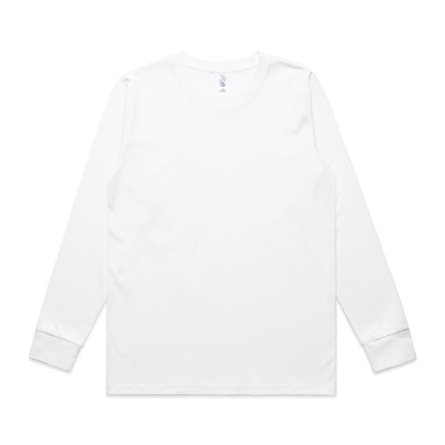AS Colour Wo's Classic L/S Tee 4073 in White, front view