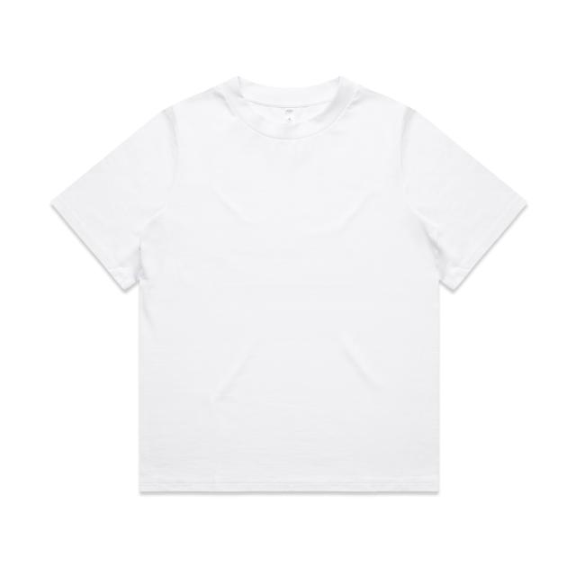 AS Colour Wo's Heavy Tee 4080 in White, front view
