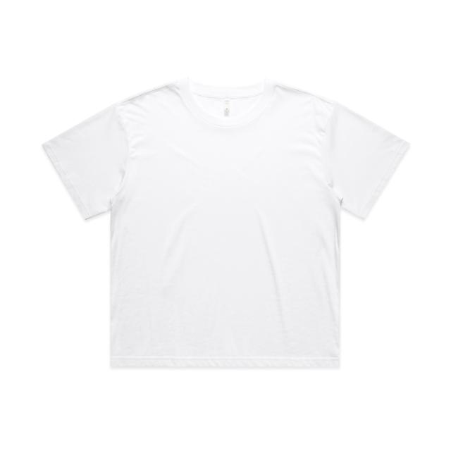 AS Colour Wo's Martina Crop Tee 4093 in White, front view