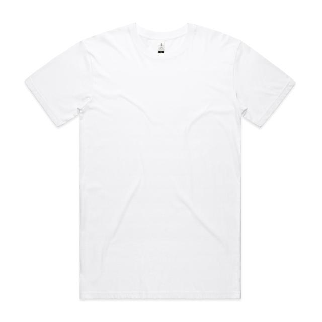 AS Colour Staple Organic Tee | 5001G in White, front view