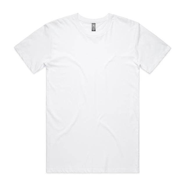 AS Colour Staple Tear Out Tee | 5001T in White, front view