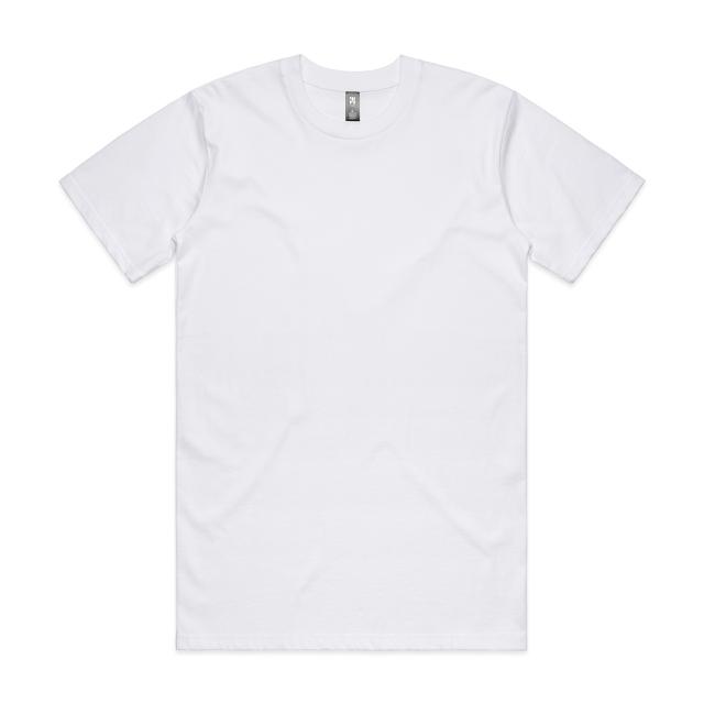 AS Colour Classic Tear Out Tee | 5026T in White, front view