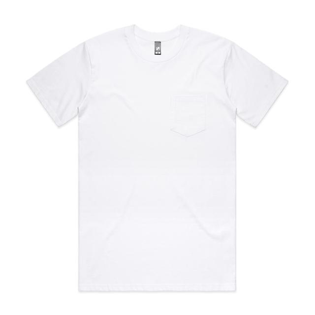 AS Colour Classic Pocket Tee | 5027 in White, front view