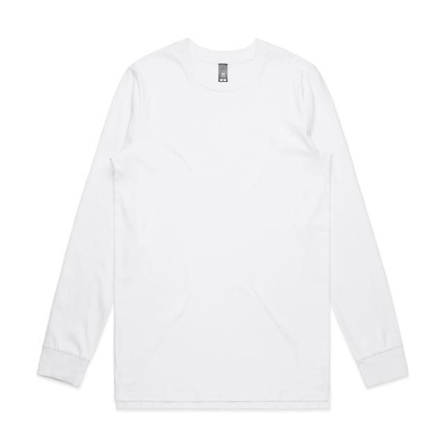 AS Colour Base L/S Tee | 5029 in White, front view