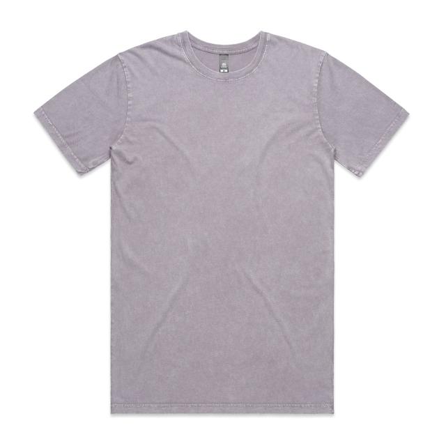 AS Colour Staple Stone Wash Tee | 5040 in Orchid Stone, front view