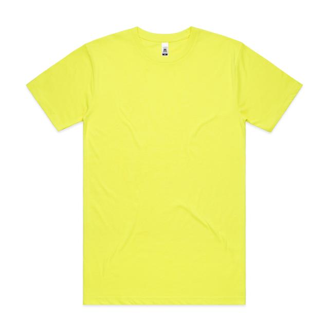 AS Colour Block Safety Tee | 5050F in Safety Yellow, front view