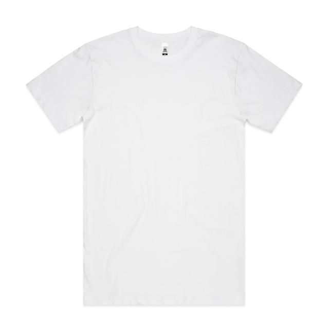 AS Colour Block Tubular Tee | 5050 in White, front view