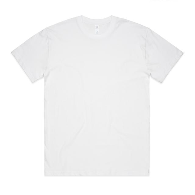 AS Colour Block Oversized Tee | 5052 in White, front view