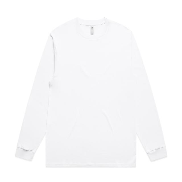 AS Colour Block L/S Tee | 5054 in White, front view