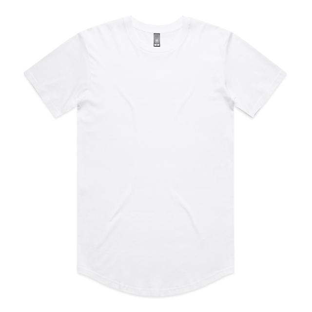 AS Colour Staple Curve Tee | 5076 in White, front view
