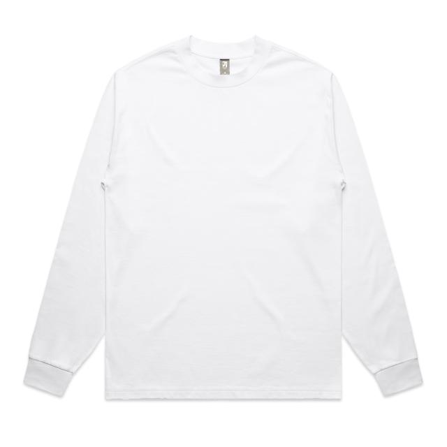 AS Colour Heavy L/S Tee | 5081 in White, front view